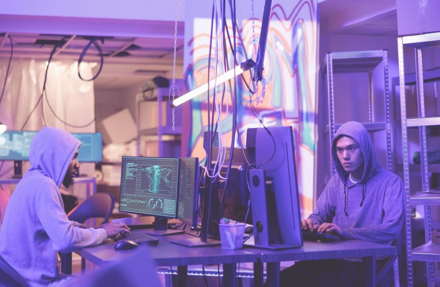 Students analyzing code during security training session